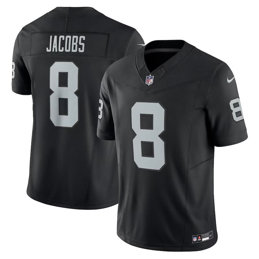Men Las Vegas Raiders #8 Josh Jacobs Nike Black Vapor F.U.S.E. Limited NFL Jersey